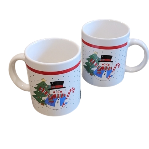 Bo's Attic Holiday Bos Attic Ceramic Snowman Holidays Mugs Set Of